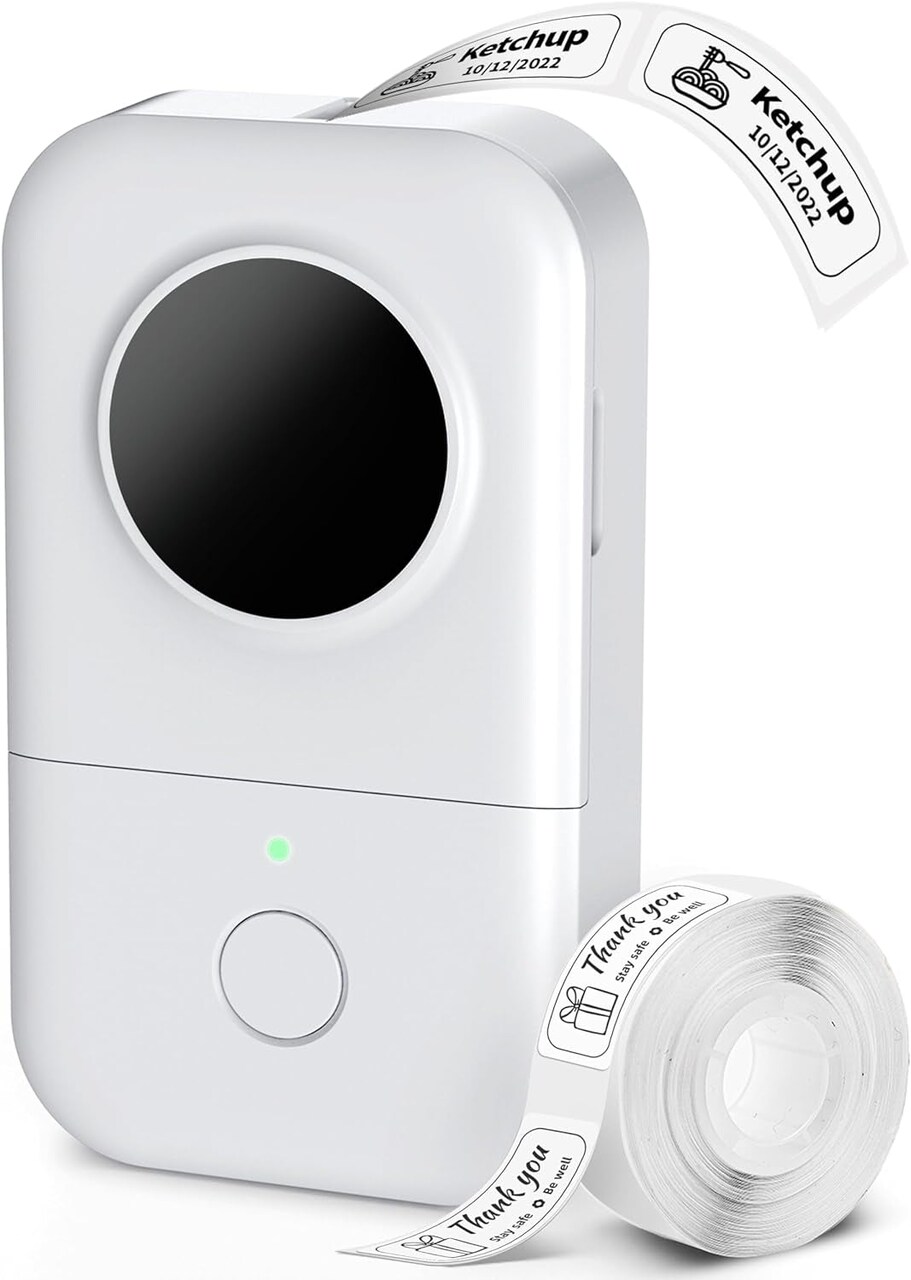 Label Maker Machine, D30 Portable Handheld Bluetooth Mini Label Maker Printer, Multiple Templates for Smartphone Thermal Small Label Maker Rechargeable Easy to Use for Home Office School